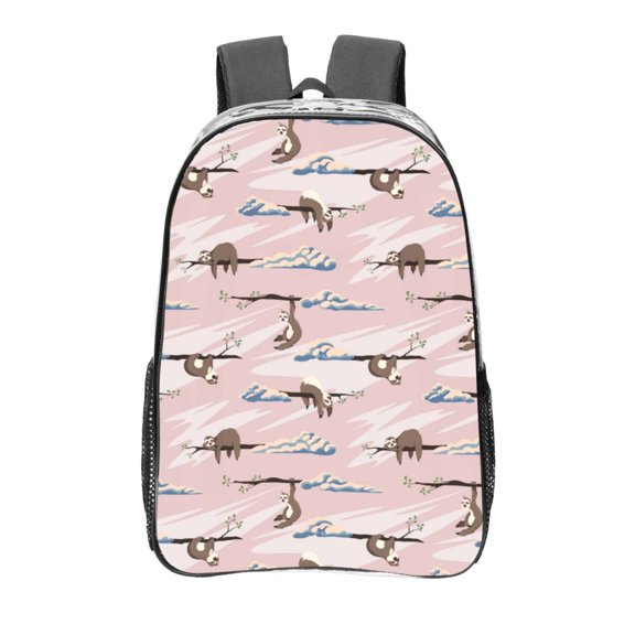 Kdxio Cloud Sloth Clear Backpack, Transparent Bookbag for School for Women Men, Capacity Clear Bag for College, Travel