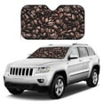 thumbnail image 1 of Kdxio Coffee Bean Print Windshield Sun Shade, Foldable Sun Blocker for Car,Truck,SUV Automotive Interior Sun Protection,Reflective Shade for Front Windshield(Medium), 1 of 7