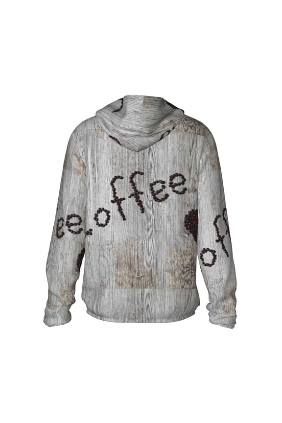 Coffee Beans On Board Print Women Men Sun Protection UPF 50+ Jackets Zip Up Long Sleeve Hoodie Hiking Lightweight with Pockets
