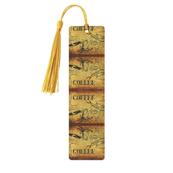Kdxio Coffee Vintage Print Metal Tassel Bookmarks,Perfect Gift for Art Lovers and Bookworms Metal Bookmarks for Women