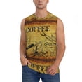 thumbnail image 1 of Kdxio Coffee Vintage for Men's Muscle T-shirt,Sleeveless for Workout Running Athletic Gym Lounge Casual, 1 of 7
