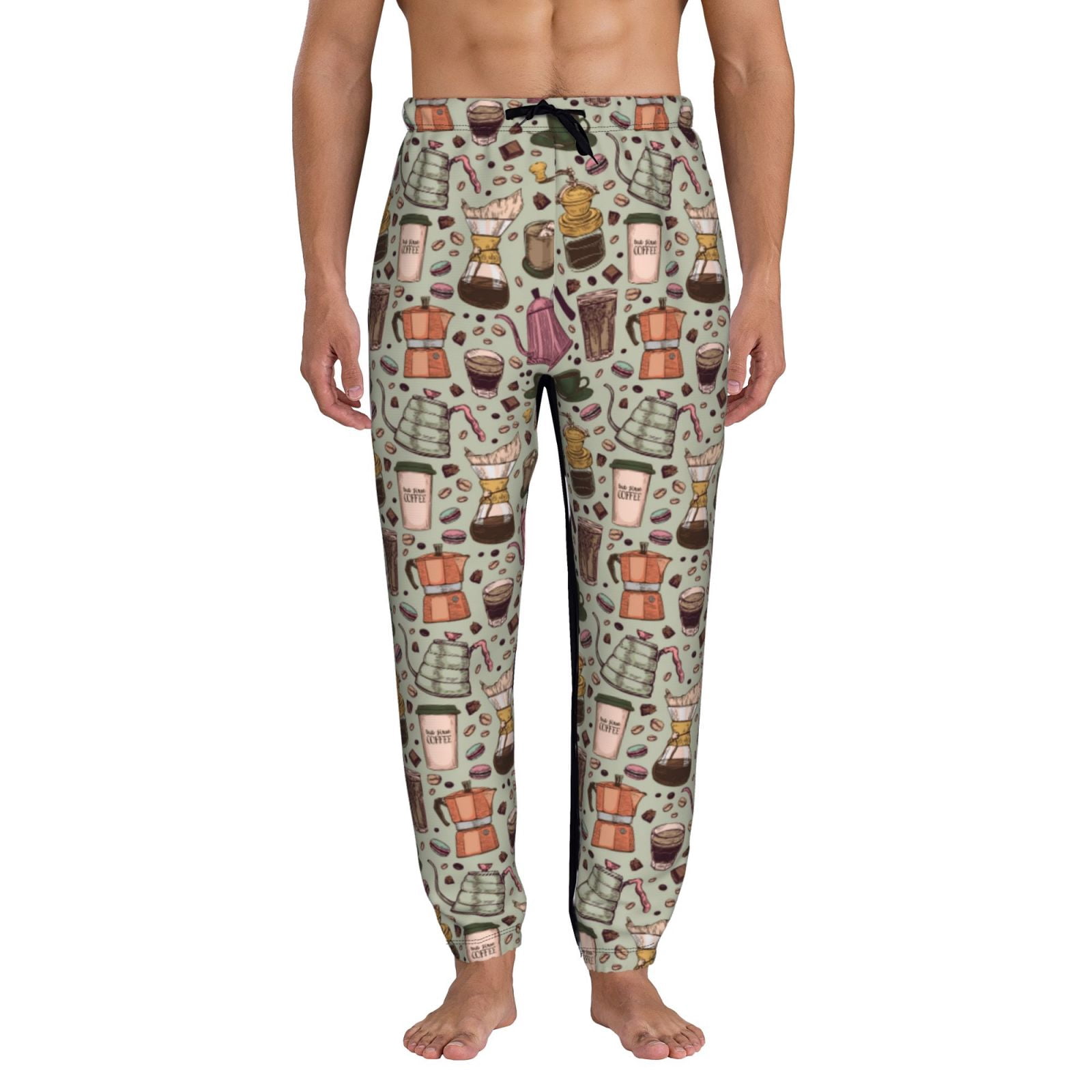 Kdxio Coffee pots cup Pattern Joggers,Sweatpants for Men with Pockets ...