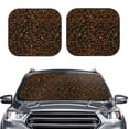 thumbnail image 1 of Kdxio Color Music Print 2-Piece Sun Shade Front Windshield - Foldable Car Front Window Sunshades for Most Sedans SUV Truck, 1 of 6
