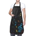 thumbnail image 1 of Kdxio Color Musical Notes Apron with Pockets Adjustable Kitchen Aprons for Men Women Waterproof Aprons for Cooking,Drawing,Crafting, Baking Household Cleaning, 1 of 5