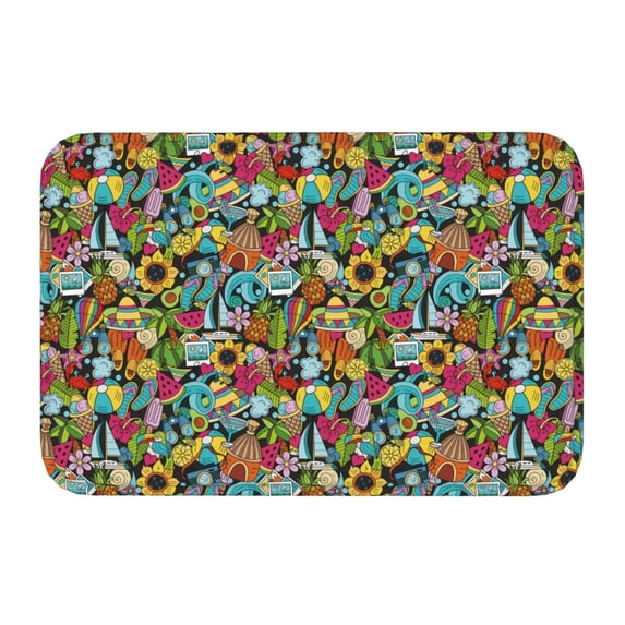 Kdxio Color Summer,16" x 24", Non-Slip Front Door Mats,Outdoor Welcome Mat Washable