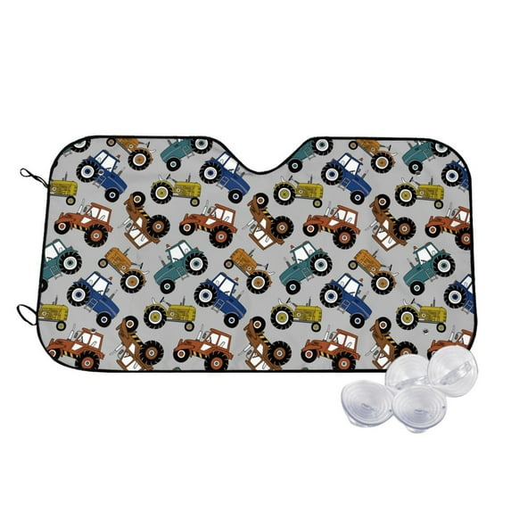 Kdxio Color Tractor Print Windshield Sun Shade,UV Rays and Sun Heat Protection,Sunshade for Car Windshield,Car Shade Front Windshield -