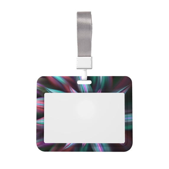 Kdxio Colored Abstract Card Badge Holder Work Badge Sleeve for Office, School, Factory, ID Credit Cards, Driver Licenses and Passes