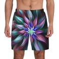 thumbnail image 1 of Kdxio Colored Abstract Print Men'S Swim Trunks With Compression Liner 7 Inch Inseam Quick Dry Swim Shorts, 1 of 7