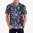 thumbnail image 1 of Kdxio Colored Abstract Print Men's Short Sleeve Polo Shirt,Midweight Men's Shirt, 1 of 6