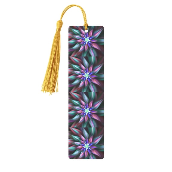 Kdxio Colored Abstract Print Metal Tassel Bookmarks,Perfect Gift for Art Lovers and Bookworms Metal Bookmarks for Women