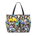 thumbnail image 1 of Kdxio Colored Glass for Beach Bag for Women Large Beach Tote Bag Waterproof Sandproof Swim Bag with Zipper Pockets Beach Vacation Travel, 1 of 7