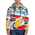 thumbnail image 1 of Kdxio Colorful Abstract Bumper Cars Print Mens Casual Hooded Collar Drawstring Hoodies Pullover Sweatshirts Casual Long Sleeve Shirts-4X-Large, 1 of 7