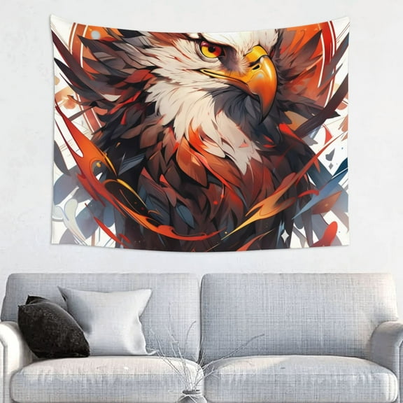Kdxio Colorful Abstract Eagle Wall Hanging Tapestries Banner For Bedroom College Dorm Home Living Room Party Decor 29X37 In