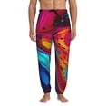 thumbnail image 1 of Kdxio Colorful Abstract Swirls Pattern Joggers,Sweatpants for Men with Pockets-Large, 1 of 5