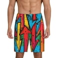 thumbnail image 1 of Kdxio Colorful Arrow Graffiti Pattern Print Mens Sleep Shorts Bottoms Soft Comfy Pajama Wear Pants with Drawstring Pockets, 1 of 5