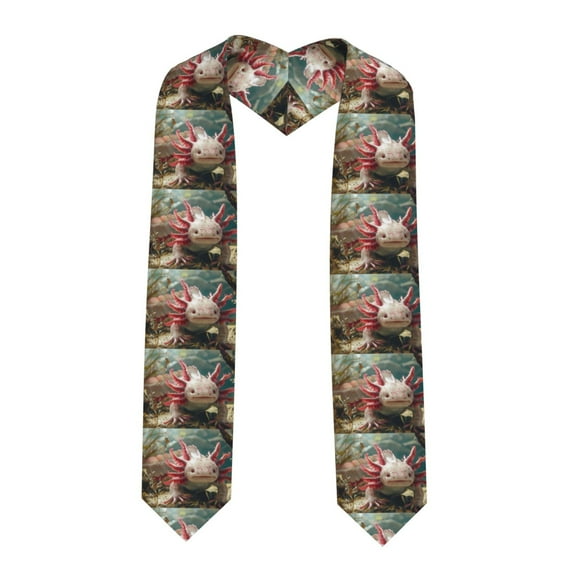 Kdxio Colorful Axolotl Underwater Graduation Stole Class, Graduation Sash, Unisex Adult 36" Academic Commencements-Sharp Corner