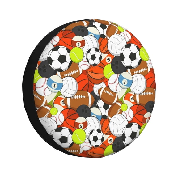 Kdxio Colorful Balls for Tire Cover Wheel Protectors Tyre Covers Weatherproof Wheel Covers Universal Fit for Trailer Rv SUV Truck Camper Travel Trailers 14 inch