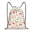 thumbnail image 1 of Kdxio Colorful Bow Knots Print Drawstring Backpack Bag,Waterproof Draw String Back Sack, Gym Drawstring Bags Swim Bag For Unisex, 1 of 5