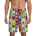 thumbnail image 1 of Kdxio Colorful Bulldog Print Mens Sleep Shorts Bottoms Soft Comfy Pajama Wear Pants with Drawstring Pockets, 1 of 7