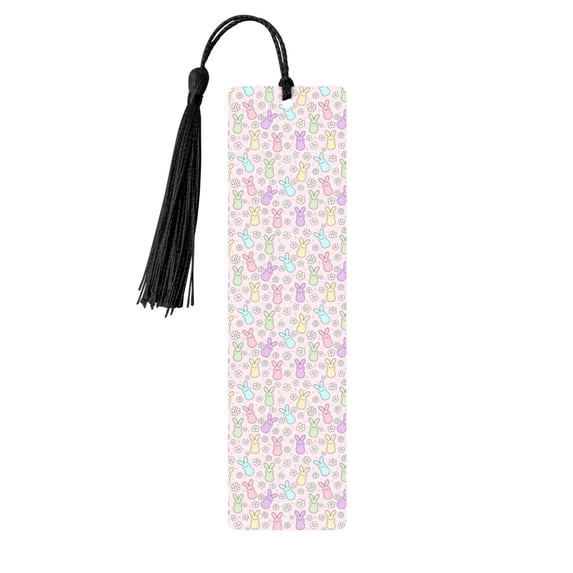 Kdxio Colorful Bunny Print Metal Tassel Bookmarks,Perfect Gift for Art Lovers and Bookworms Metal Bookmarks for Women