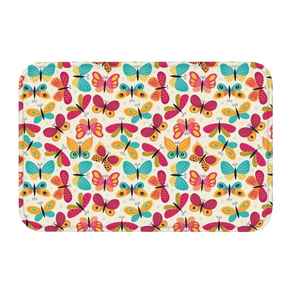 Kdxio Colorful Butterflies,16" x 24", Non-Slip Front Door Mats,Outdoor Welcome Mat Washable