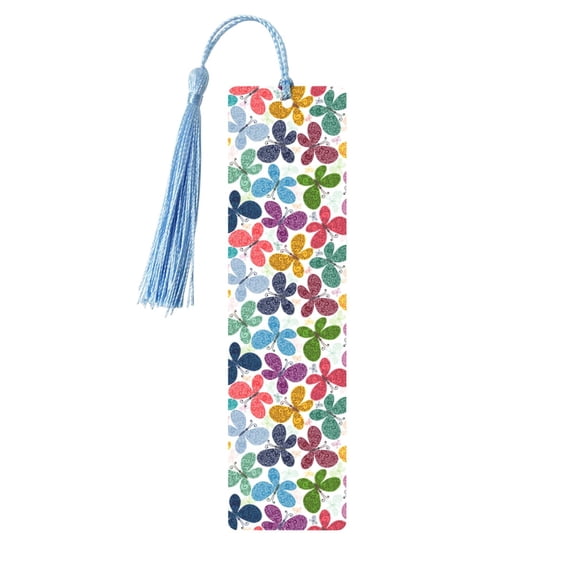 Kdxio Colorful Butterflies Print Metal Tassel Bookmarks,Perfect Gift for Art Lovers and Bookworms Metal Bookmarks for Women