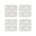 thumbnail image 1 of Kdxio Colorful Butterfly Funny Coasters,4 Pcs Leather Coasters,Housewarming Gifts,Protect Furniture from Water Marks Scratch and Damage, 1 of 8