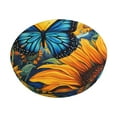 thumbnail image 1 of Kdxio Colorful Cloud Butterfly Sunflower Print Stool Covers Round,Stretch Round Bar Stool Covers Washable Bar Stool Cushion Slipcover for 12-15 Inch Chair, 1 of 5