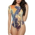 thumbnail image 1 of Kdxio Colorful Cloud Spotted Dog for Women's Short-Sleeved Onesie Stylish Round Neck Pajamas Bodysuit Jumpsuit Nightwear-XX-Large, 1 of 7