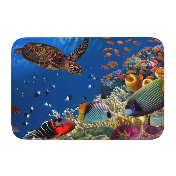 Kdxio Colorful Coral Reef,16" x 24", Non-Slip Front Door Mats,Outdoor Welcome Mat Washable