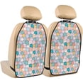 thumbnail image 1 of Kdxio Colorful Cute Pig Print 2 Pack Car Kick Mat Seat Cover Back Protector Mat with Pockets for Organizer Backseat Protector and Storage Anti Kick Pad for Vehicles, 1 of 9