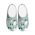 thumbnail image 1 of Kdxio Colorful Dog Women's Men's Slippers Plush Slip-On House Slipper for Winter Indoor Soft Cushion Non-slip Fluffy Slides Slippers-8, 1 of 7