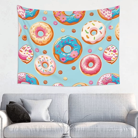 Kdxio Colorful Donut Wall Hanging Tapestries Banner For Bedroom College Dorm Home Living Room Party Decor 29X37 In