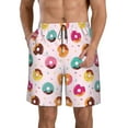 thumbnail image 1 of Kdxio Colorful Donuts Pattern Mens Casual Shorts - Drawstring Summer Beach Sports Shorts for Men, 1 of 9
