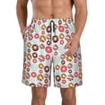 thumbnail image 1 of Kdxio Colorful Donuts Pattern Mens Casual Shorts - Drawstring Summer Beach Sports Shorts for Men, 1 of 5