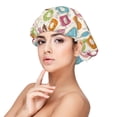 thumbnail image 1 of Kdxio Colorful Donuts Pattern Satin Bonnet Silk Bonnet Hair Bonnet for Sleeping Hair Bonnets for Women Curly Natural Hair, 1 of 6