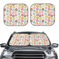 thumbnail image 1 of Kdxio Colorful Donuts Print 2-Piece Sun Shade Front Windshield - Foldable Car Front Window Sunshades for Most Sedans SUV Truck, 1 of 6