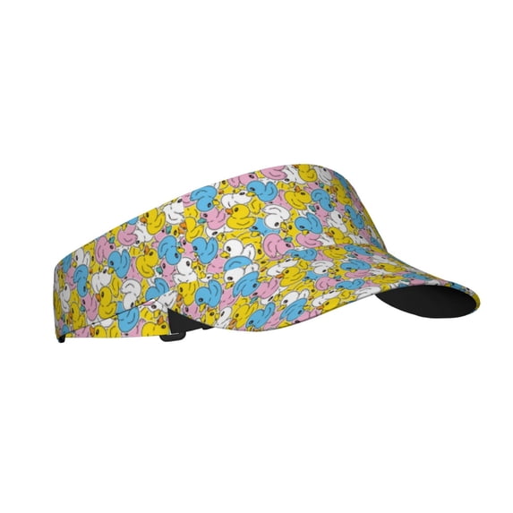 Kdxio Colorful Duck Print Sun Visor Hat Golf Visor Adjustable Velcro Outdoor Sports Cap for Men Women