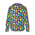 thumbnail image 1 of Kdxio Colorful Easter Eggs1 Print Women Men Sun Protection UPF 50+ Jackets Zip Up Long Sleeve Hoodie Hiking Lightweight with Pockets, 1 of 7