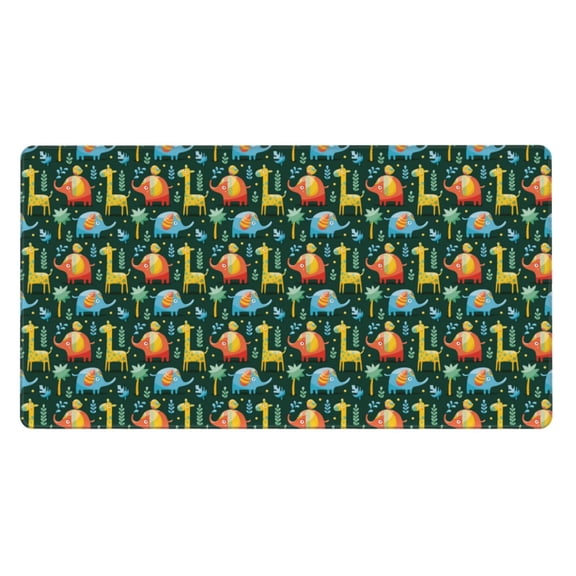 Kdxio Colorful Elephants Print Large Gaming Mouse Pad,Non-Slip Base,Water Resist Keyboard Pad for Gamer,Office & Home,29.5 x 15.8 in
