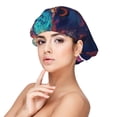thumbnail image 1 of Kdxio Colorful Feather Owl Pattern Satin Bonnet Silk Bonnet Hair Bonnet for Sleeping Hair Bonnets for Women Curly Natural Hair, 1 of 6