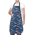 thumbnail image 1 of Kdxio Colorful Fish 3 Apron with Pockets Adjustable Kitchen Aprons for Men Women Waterproof Aprons for Cooking,Drawing,Crafting, Baking Household Cleaning, 1 of 5