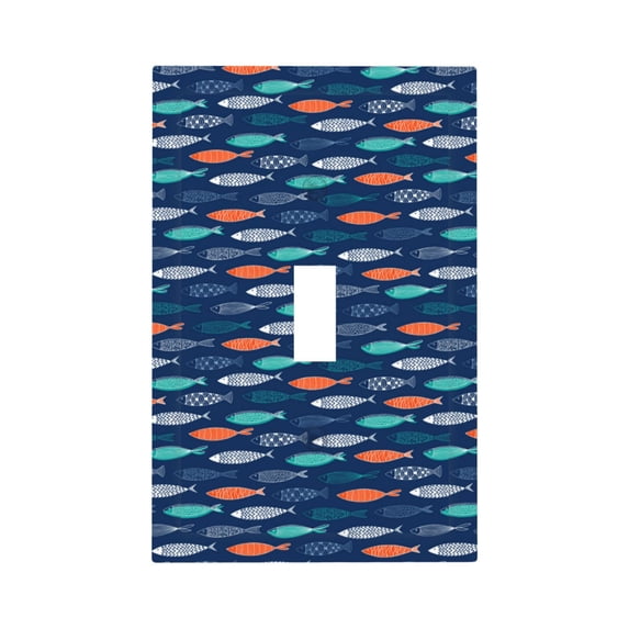 Kdxio Colorful Fish 3 Decorator Light Switch or Receptacle Outlet Wall Plate Decorator Wall Plate Child Safe Outlet Cover-Style T