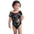 thumbnail image 1 of Kdxio Colorful Floral Black Dog Pattern Unisex Baby Cotton Short Sleeve Bodysuits-3 Months, 1 of 5