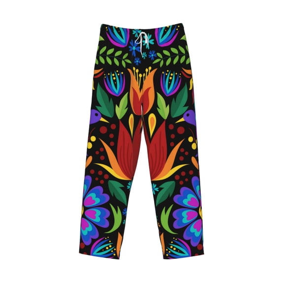 Kdxio Colorful Floral Print Men's Sleep Pajama Pant Lounge Pants with Pockets