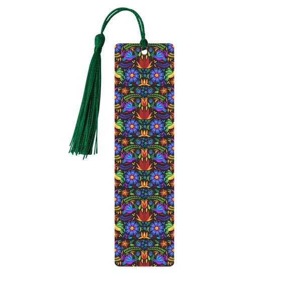 Kdxio Colorful Floral Print Metal Tassel Bookmarks,Perfect Gift for Art Lovers and Bookworms Metal Bookmarks for Women