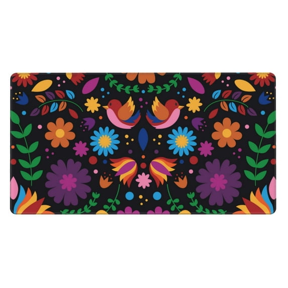 Kdxio Colorful Floral2 Print Large Gaming Mouse Pad,Non-Slip Base,Water Resist Keyboard Pad for Gamer,Office & Home,29.5 x 15.8 in