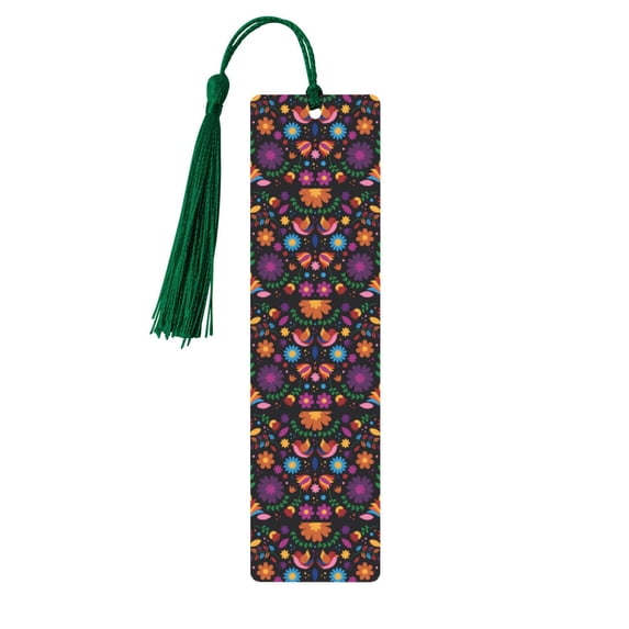 Kdxio Colorful Floral2 Print Metal Tassel Bookmarks,Perfect Gift for Art Lovers and Bookworms Metal Bookmarks for Women