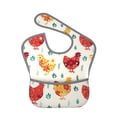 thumbnail image 1 of Kdxio Colorful Flower Chickens Bibs For Babies, Baby Bibs for Eating, Toddler Bibs, Waterproof Bibs, Feeding Bibs, for Toddlers, Boys, Girls, 1 of 8