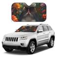 thumbnail image 1 of Kdxio Colorful Flower Meditating Hamster Print Windshield Sun Shade, Foldable Sun Blocker for Car,Truck,SUV Automotive Interior Sun Protection,Reflective Shade for Front Windshield(Medium), 1 of 6